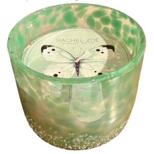 NWT- Rachel Zoe Butterfly Garden Soy Wax Candle in Gorgeous Glass Jar